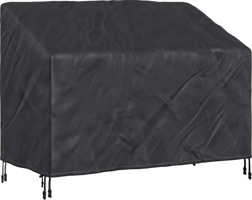 vidaXL Kerti Pad Borító Fekete 134 x 70 x 65 / 94 cm 420D Oxford Szövet