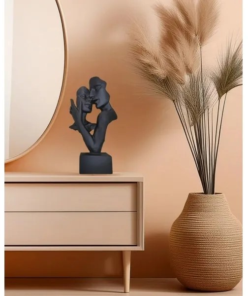 Asztali dísz 29x9x17 cm gyanta/fekete