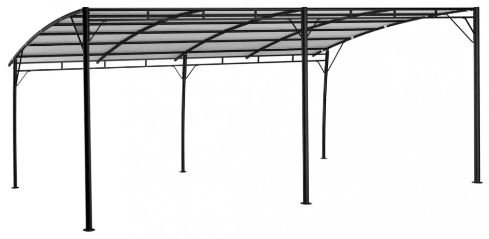 krémszínű kerti napellenző 6 x 3 x 2,55 m