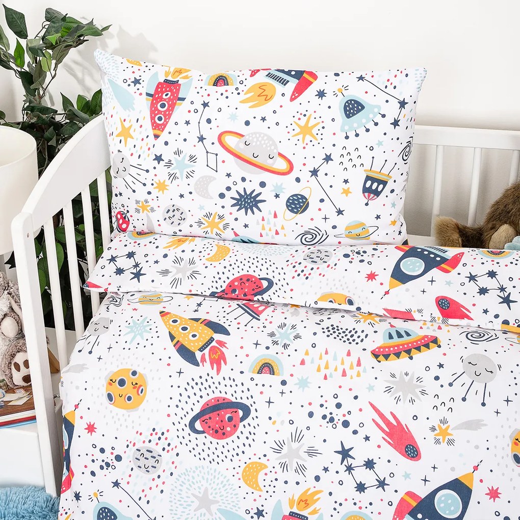 4Home Cosmic Adventure gyerek pamut ágyneműhuzat, 100 x 135 cm, 40 x 60 cm