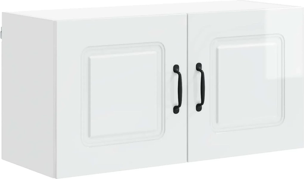 vidaXL Konyhaszekrény Kalmar Magas Fényű Fehér 80 x 31 x 40 cm Faanyag