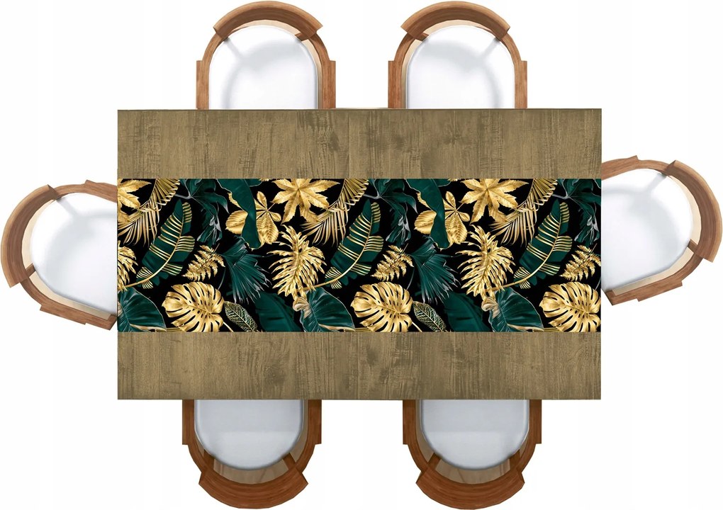 Foltálló Futófelület 40X140 Zöld Levelek Mintás