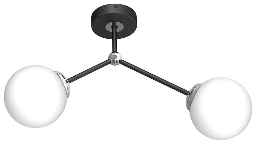 Csillár JOY 2xE14/40W/230V fekete/fényezett króm
