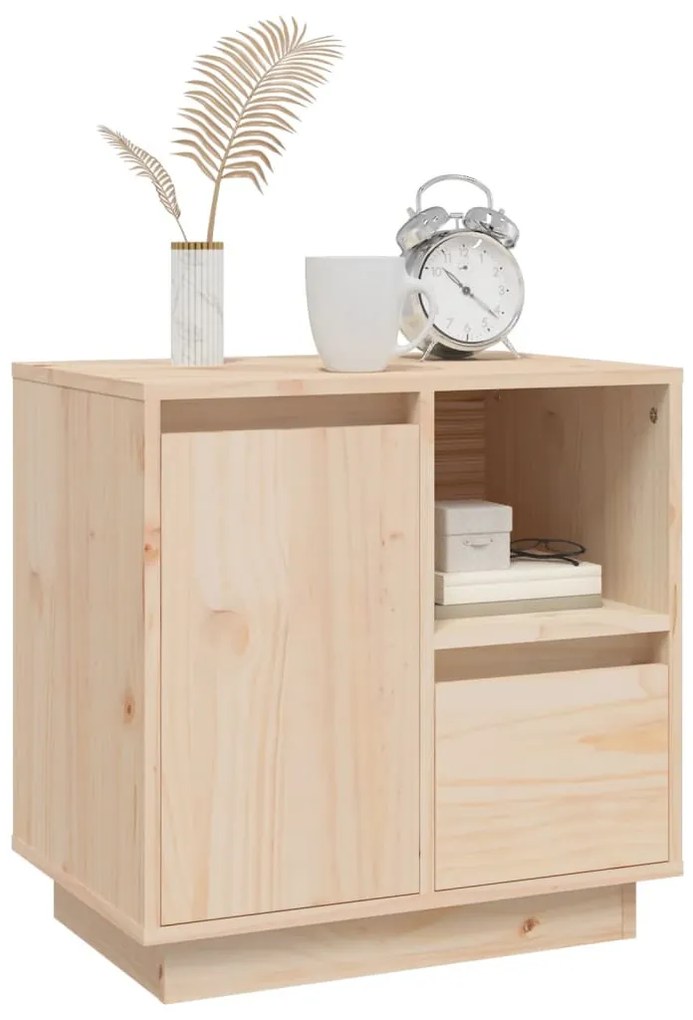 Tömör fenyőfa éjjeliszekrény 50 x 34 x 50 cm