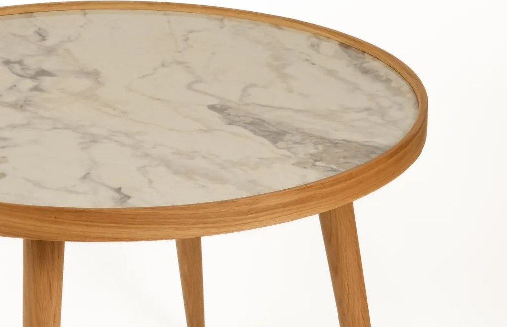 Polen 80 - Oak, White Marble