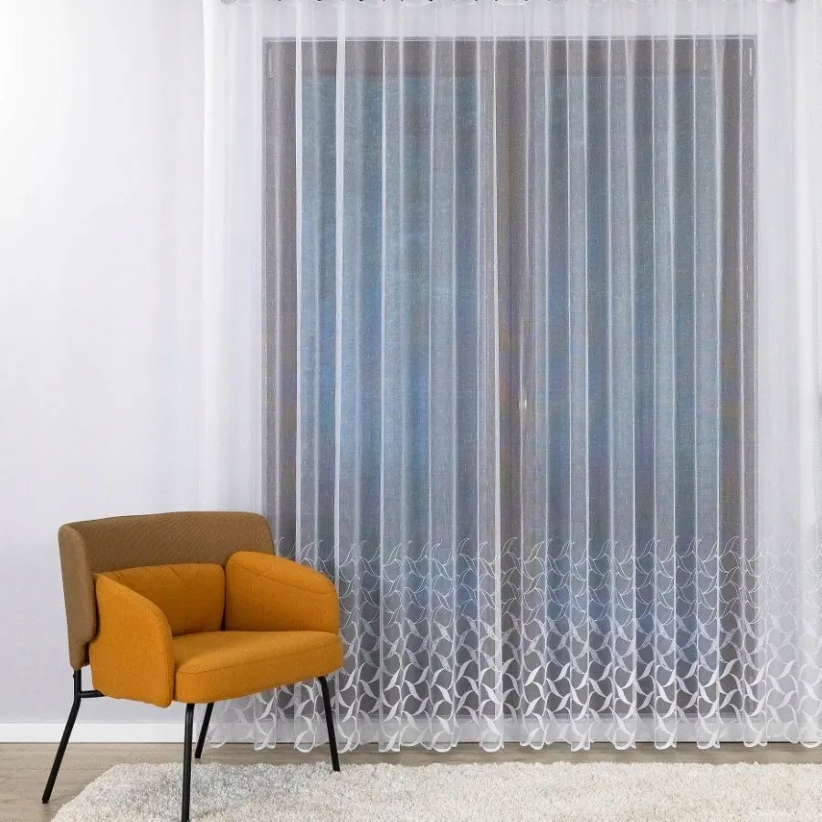 Függöny A Nappaliba, Kész Szalaggal, Geometrikus Minta 300X180