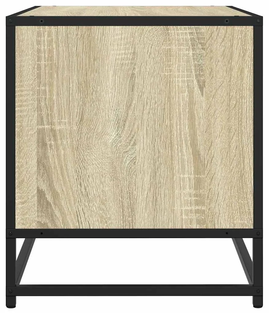 sonoma tölgy színű szerelt fa és fém TV-szekrény 61x40x46 cm