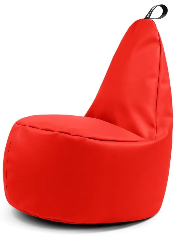 Piros bőrutánzat gyerek babzsákfotel Lull M – So Soft?