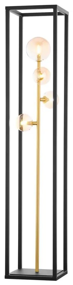 Jupiter 1911 - NEPTUN állólámpa 4xG9/14W/230V arany/fekete/füstös bézs