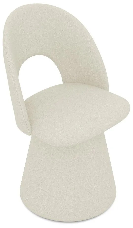 Krémszínű kárpitozott étkezőfotel Kalo – Makamii