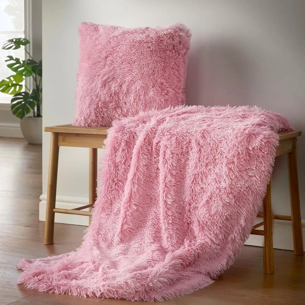 Rózsaszín mikroplüss takaró 150x200 cm Cuddly – Catherine Lansfield