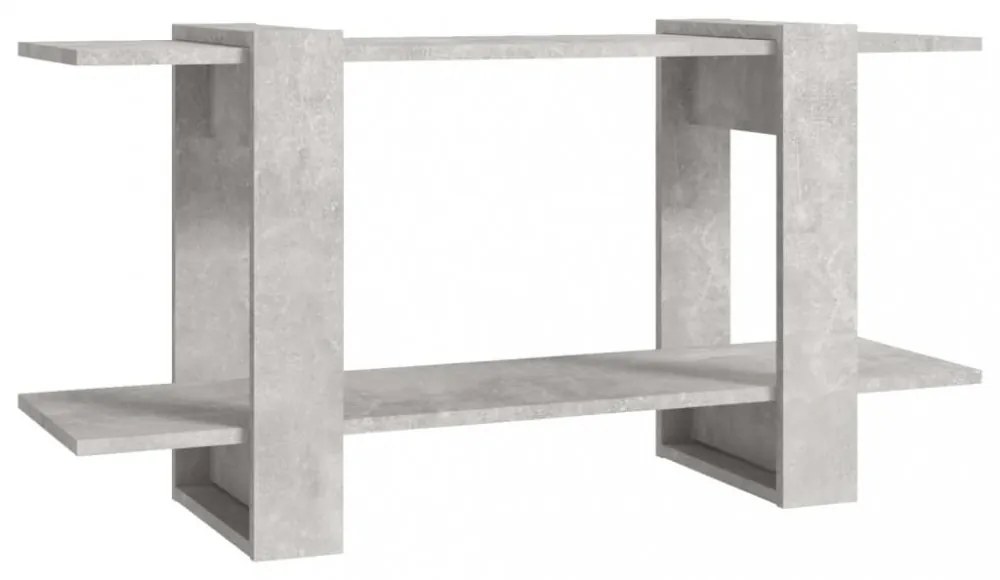 betonszürke szerelt fa könyvszekrény 100 x 30 x 51 cm