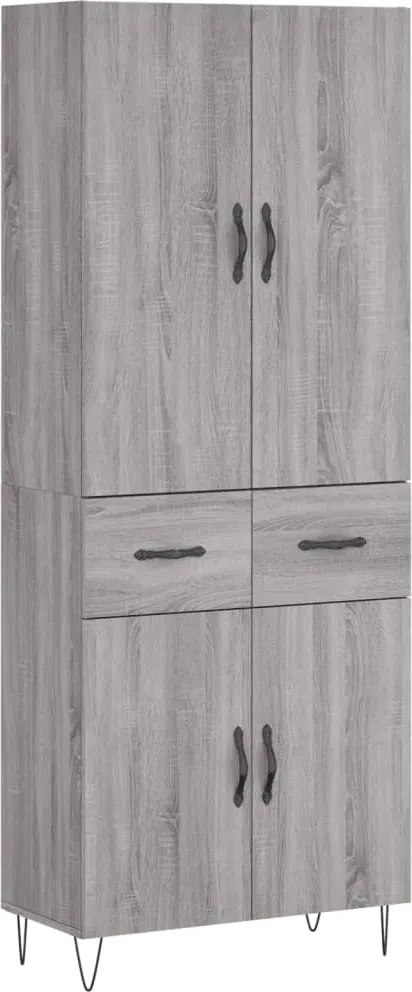 vidaXL szürke sonoma szerelt fa magasszekrény 69,5 x 34 x 180 cm