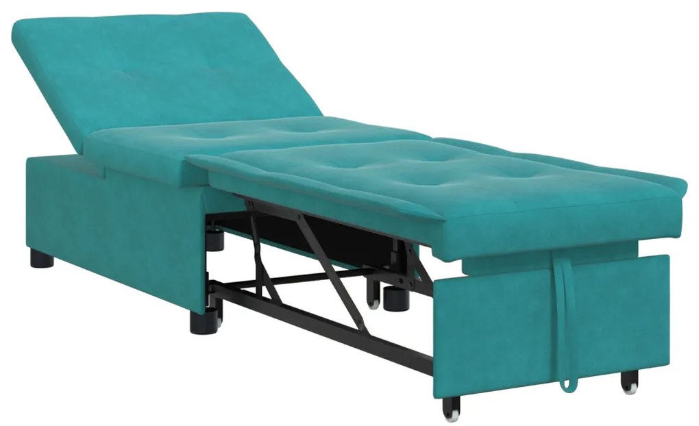 Kanapéágy Türkiz 67 x 194 x 38 cm Bársony