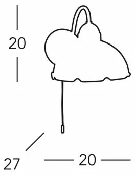 Kolarz 731.61.100 - Fali lámpa NONNA 1xE27/75W/230V barna/szarvas zöld