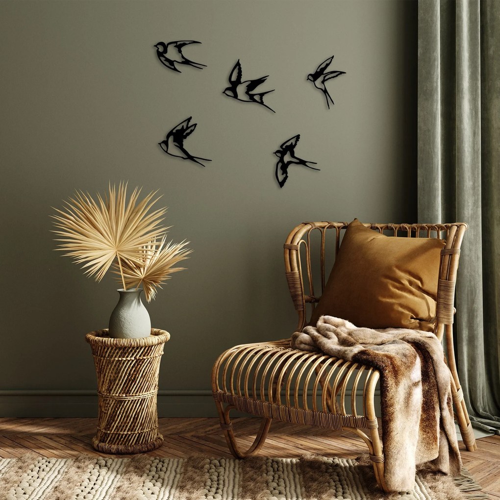 Fém fali dekoráció, Swallows - 303