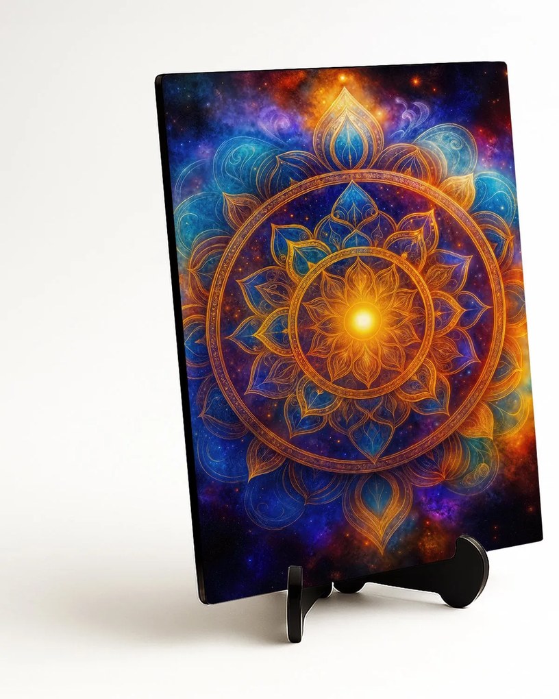 DUBLEZ | Fából készült kép - Angyali mandala