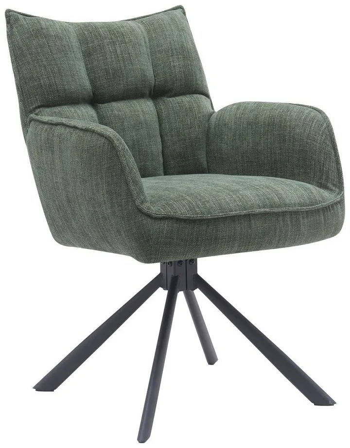 Zöld kárpitozott étkezőfotel szett 2 db-os Marilla – Unique Furniture