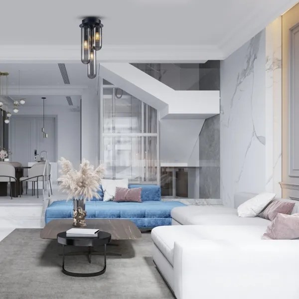 Felületre szerelhető csillár PAX 3xG9/9W/230V fekete