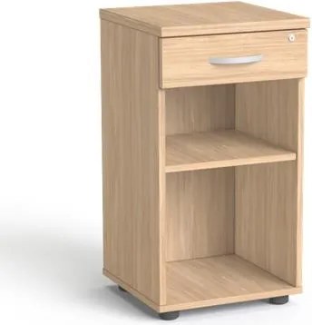 Szekrény, asztalmagas, fiókos, nyitott polcos, MAYAH Freedom SV-14, tölgy (IBXSZ14T)