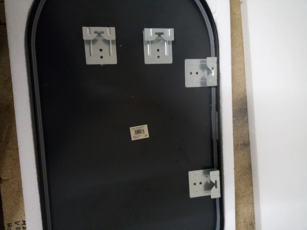 Akció Ovális tükör falra OLVANI 80x40 cm fekete kerettel II. osztály