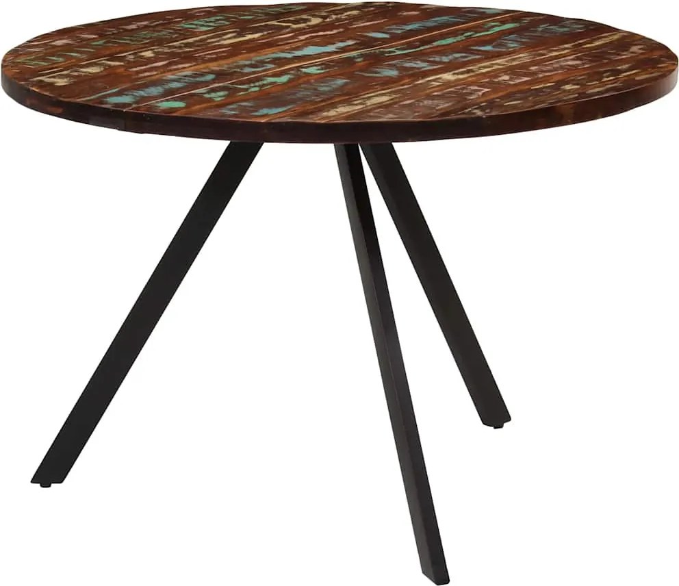 vidaXL tömör újrahasznosított fa étkezőasztal 110 x 75 cm