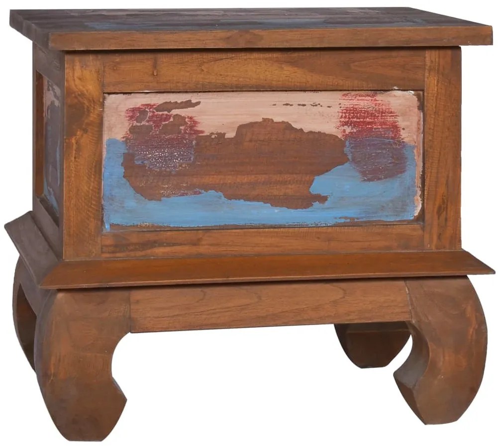 Újrahasznosított tíkfa éjjeliszekrény 45 x 35 x 40 cm