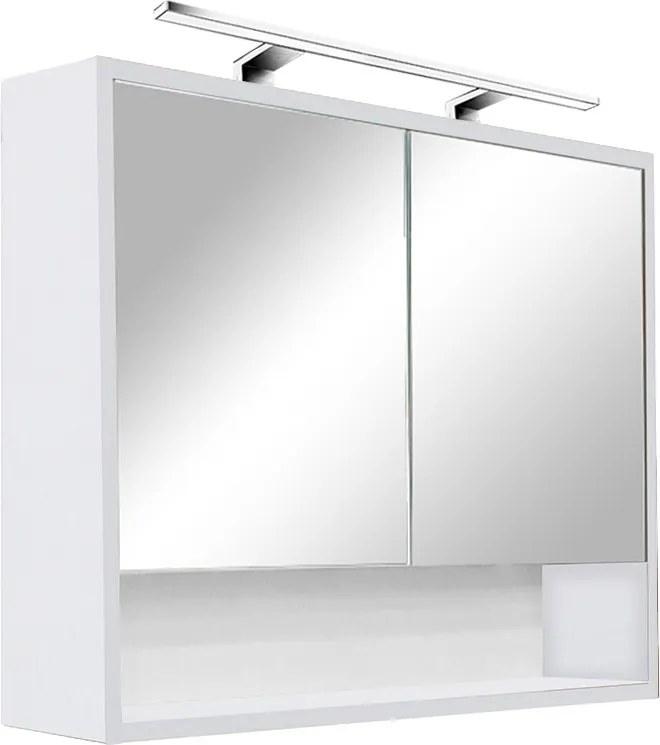 Luna 80 felső tükrös szekrény fehér