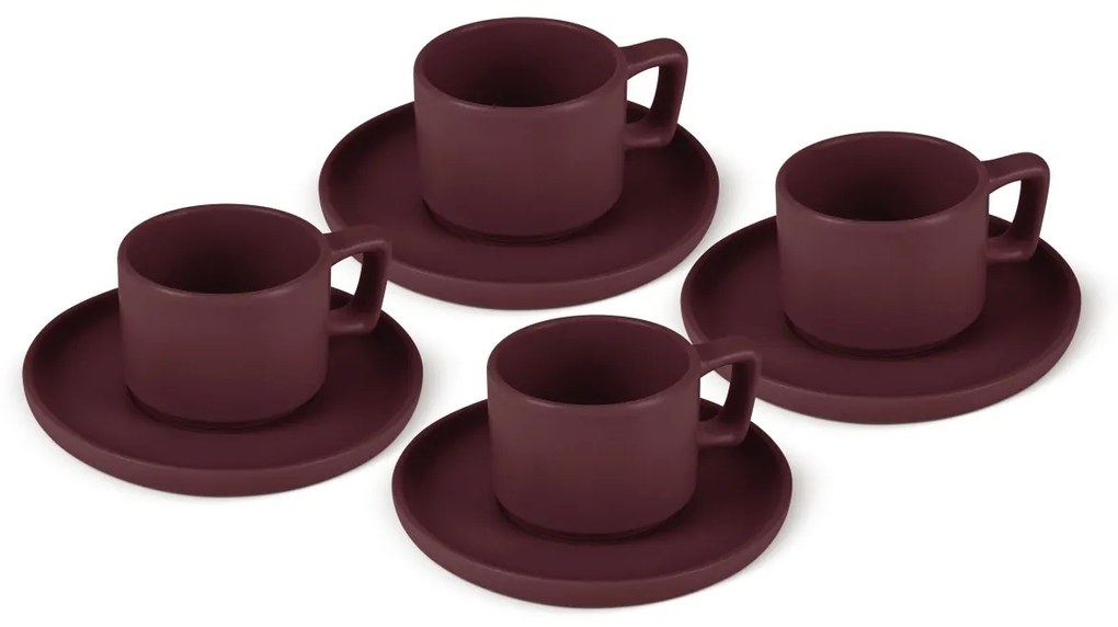 BerlingerHaus Espressócsésze-készlet alátéttel Leonardo 100 ml, 4+4 db
