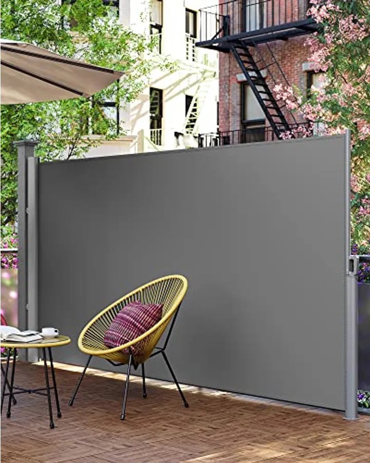 Oldalsó napellenző, kihúzató, 180*350 cm, szürke