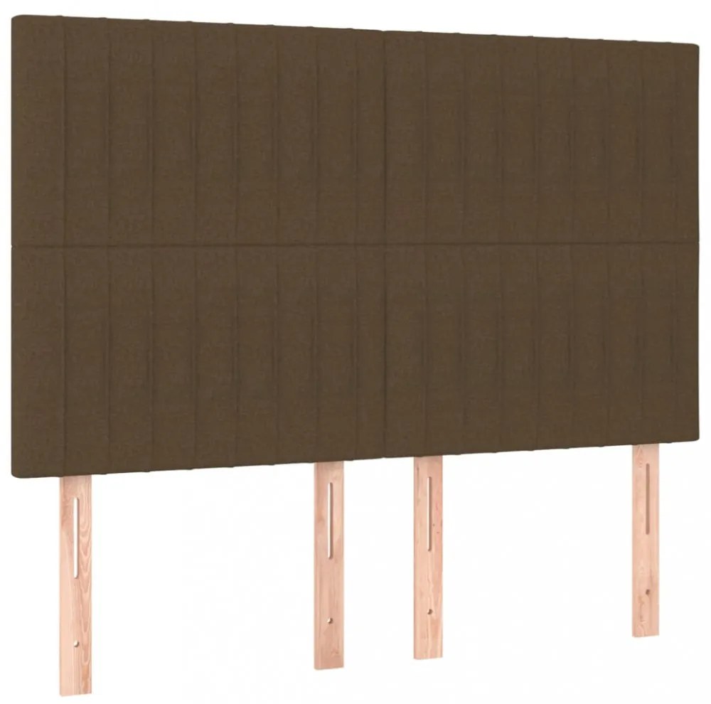 4 db sötétbarna szövet fejtámla 72 x 5 x 78/88 cm