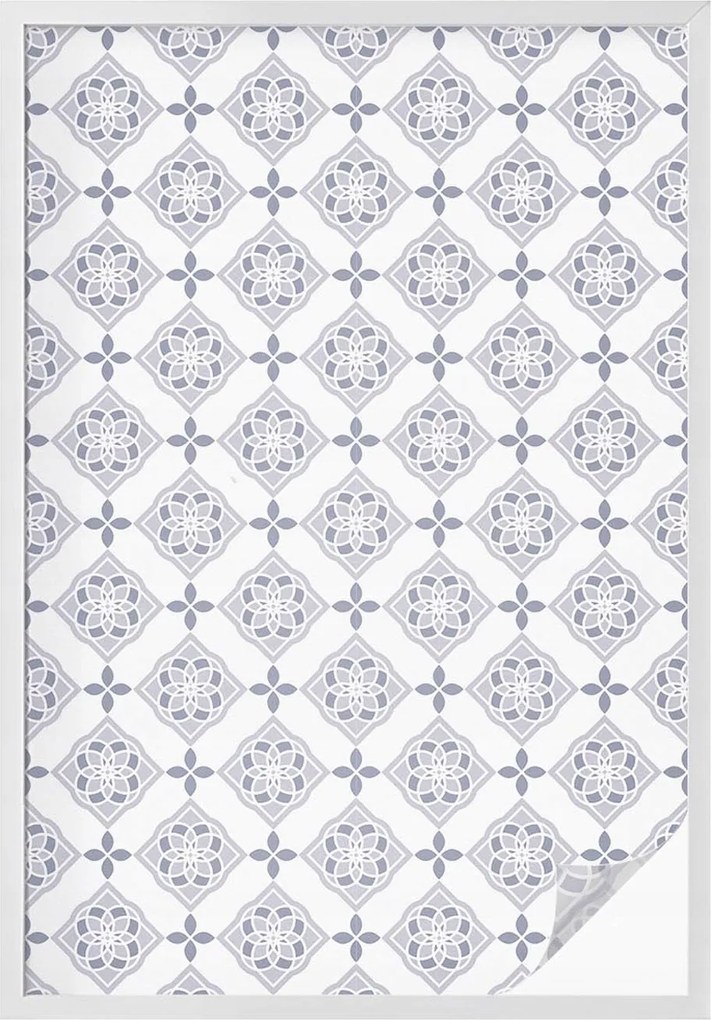 Öntapadós szélvédő furnér Adatvédelem Virágos rombuszok 100x146