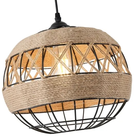 Csillár zsinóron 1xE27/15W/230V bézs