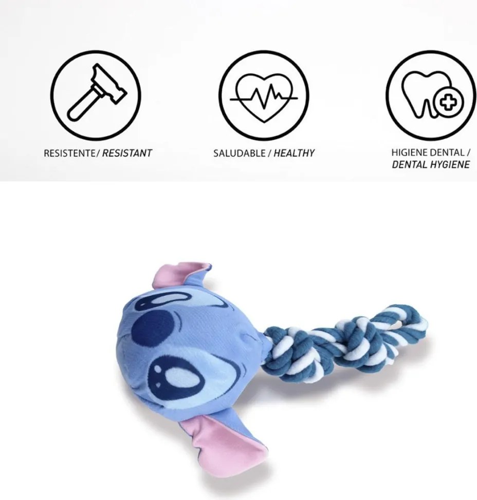 Disney Lilo és Stitch, A csillagkutya Cute sípoló kötél kutyajáték 30 cm