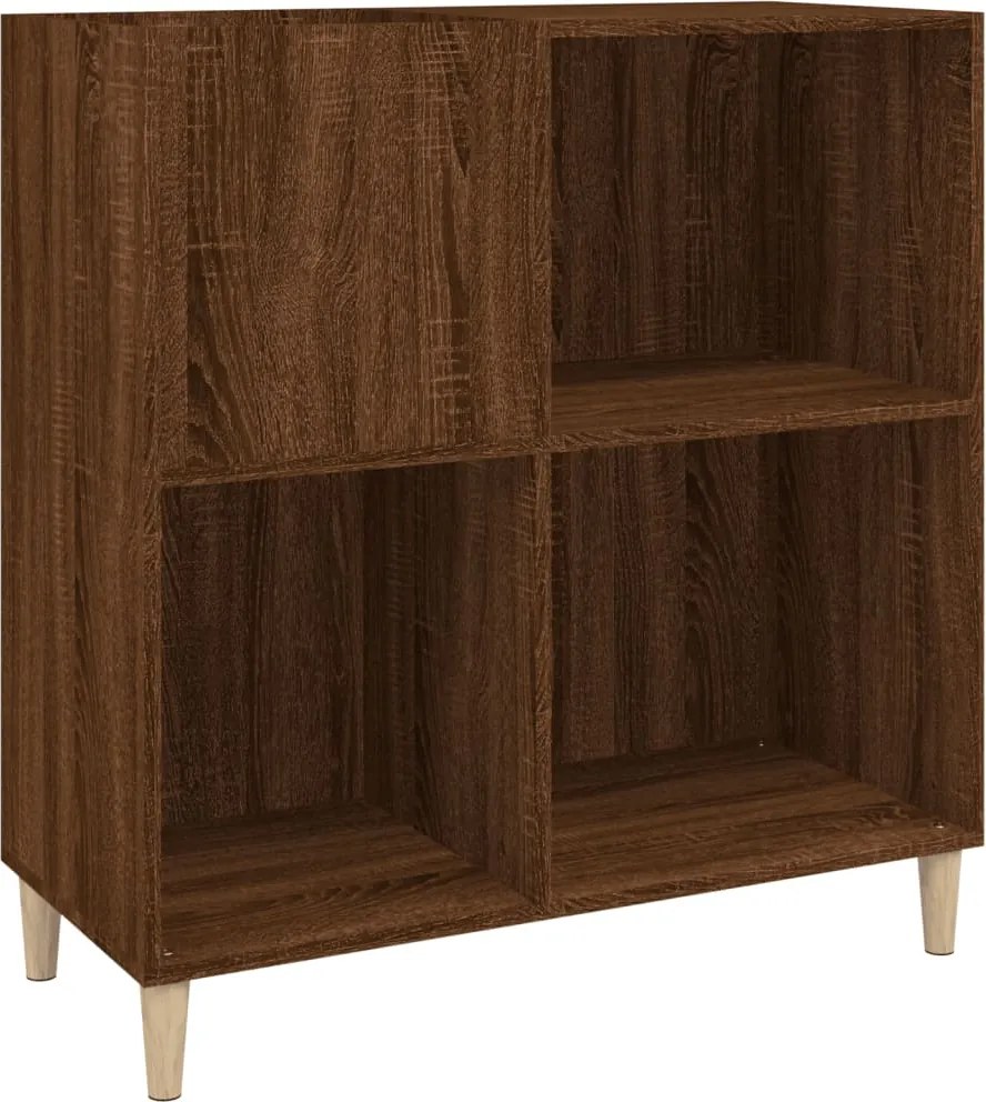 vidaXL barna tölgy színű szerelt fa hanglemezszekrény 84,5x38x89 cm