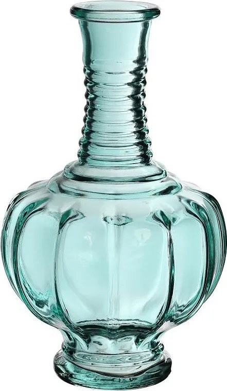 Üveg váza gyertyatartó 15 x 9cm étterem kávézóhoz Kék