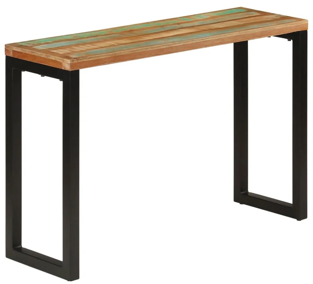 tömör újrahasznosított fa tálalóasztal 110x35x75 cm