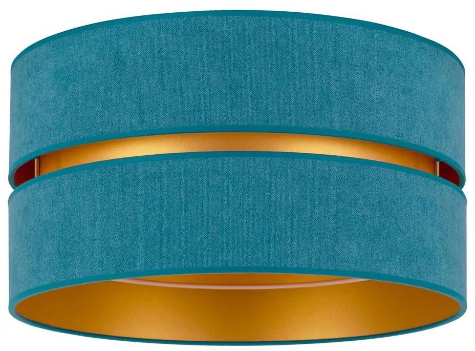 Duolla - Mennyezeti lámpa DUO 1xE27/40W/230V átm. 40 cm türkiz/arany
