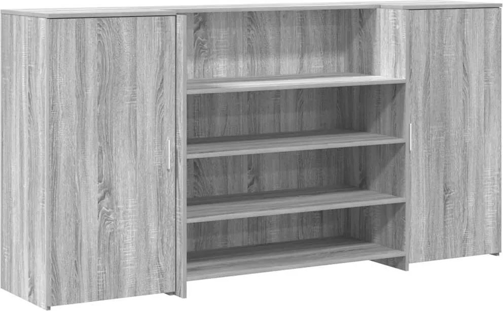 vidaXL recepciós pult szürke sonoma 200x50x103,5 cm szerelt fa