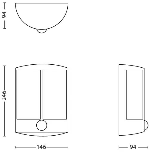 Philips 16465/93/16 - LED Kültéri lámpa érzékelővel MYGARDEN STOCK LED/6W IP44
