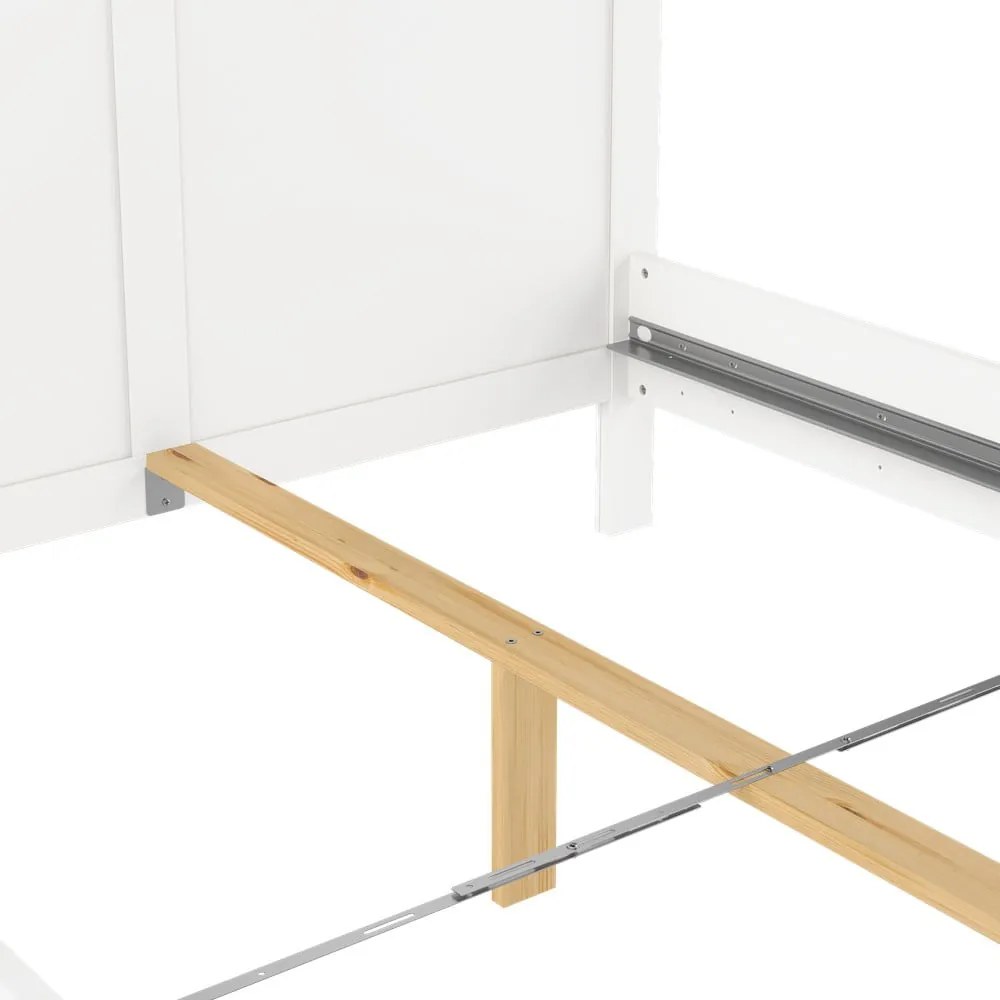 Fehér franciaágy 140x200 cm Paris – Tvilum