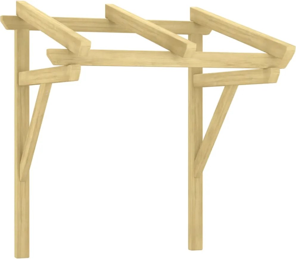 vidaXL impregnált tömör fenyőfa ajtóelőtető 100x100x80 cm