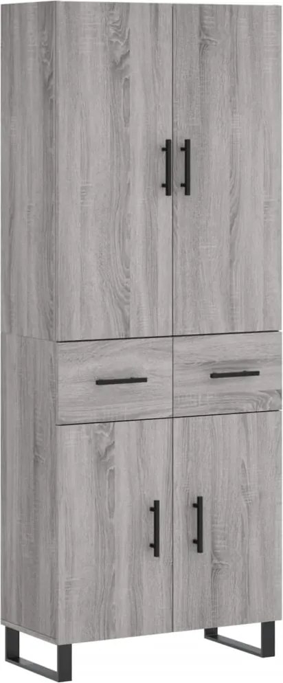 vidaXL szürke sonoma szerelt fa magasszekrény 69,5 x 34 x 180 cm