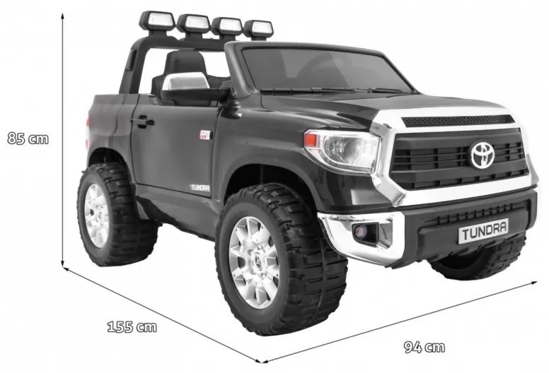 Toyota Tundra elektromos autó, 2 ülés, 4 motor, EVA kerekek, fekete színű
