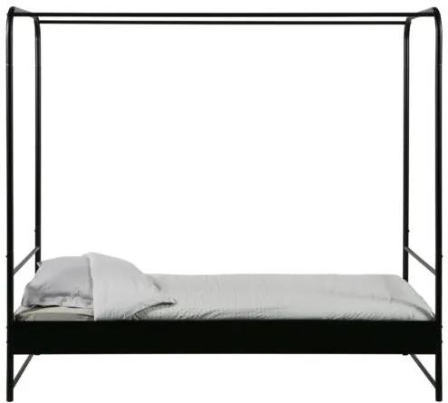 VTwonen - Bunk, fekete baldachinos ágy, 90 x 200