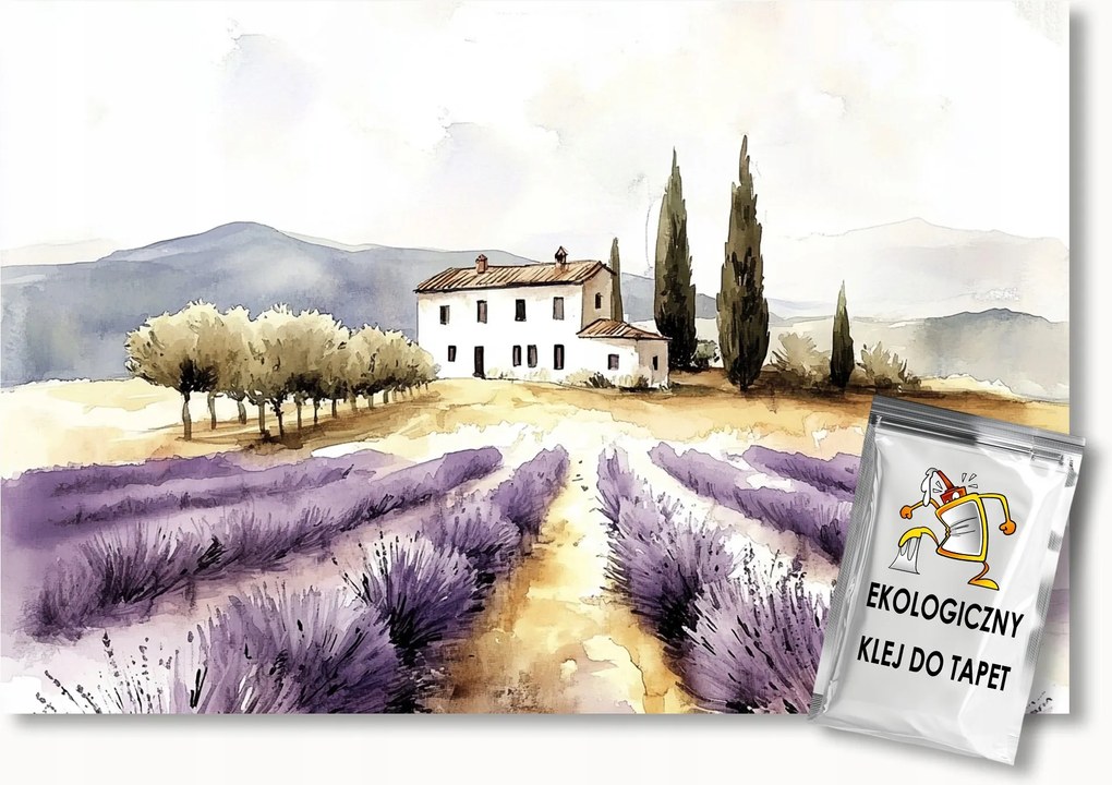 Fotótapéta Flizelina Tájkép Olaszország Toszkána Olíva Levendula 100x75 ragasztó