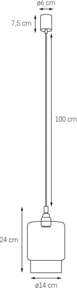 KASPA 10874105 LONGIS Egyágú Függesztett Lámpa Fém E27 IP20