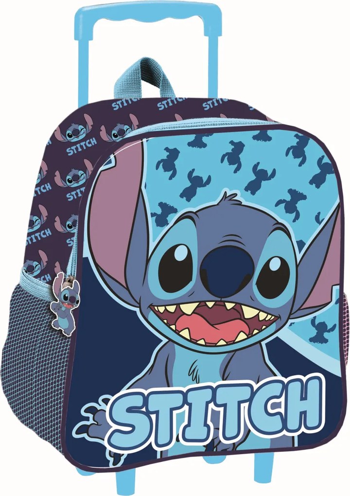 Disney Lilo és Stitch, A csillagkutya Abstract gurulós ovis 3D hátizsák, táska 32 cm