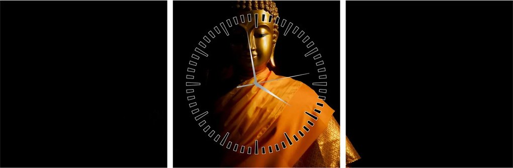 Kép - Arany Buddha szobor (órával) (90x30 cm)