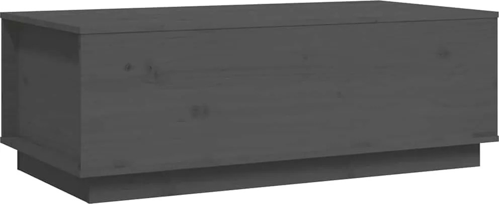 vidaXL szürke tömör fenyőfa dohányzóasztal 100 x 50 x 35 cm